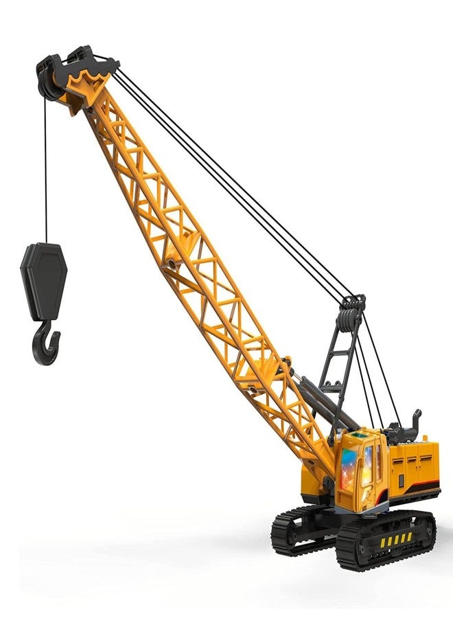 PROBABE 1:50 Unbreakable Friction Power Crane Toy with Light & Sounds, Cable 360 Degree Rotating Towing Pull Back Vehicles Construction Truck Toy for 3+ Year Kids Boys Girls - Image 1